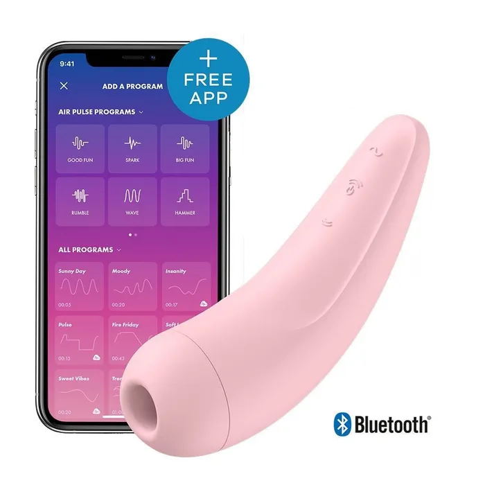 Satisfyer Curvy 2 Air Pulse Stimulator Pink Satisfyer Pro Vibrators