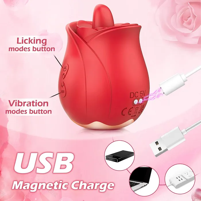 Amovibe Female Sex Toys Rose Sex Stimulator for Women