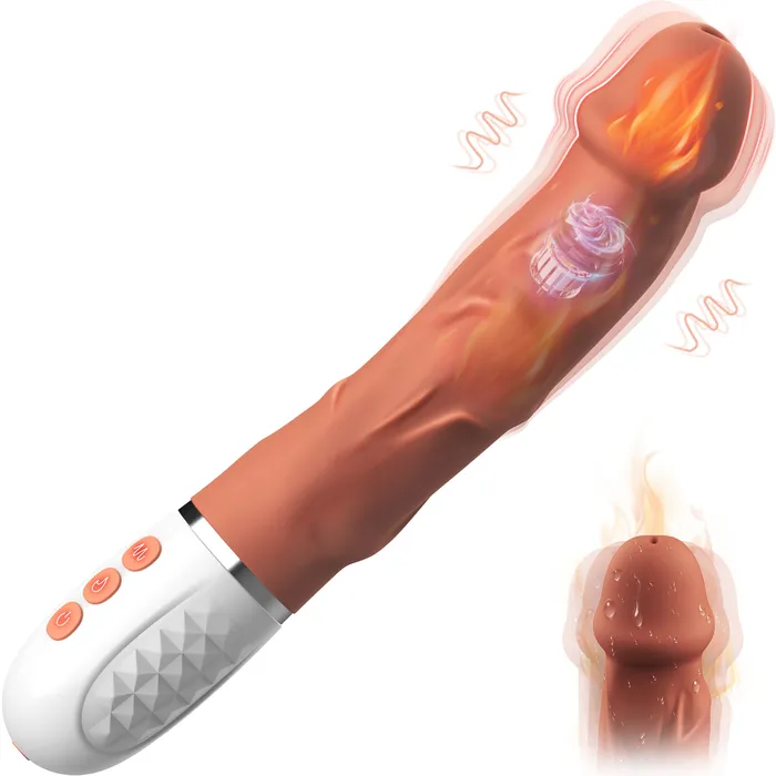 Female Sex Toys Amovibe Vibrating Dildo With Heating Function