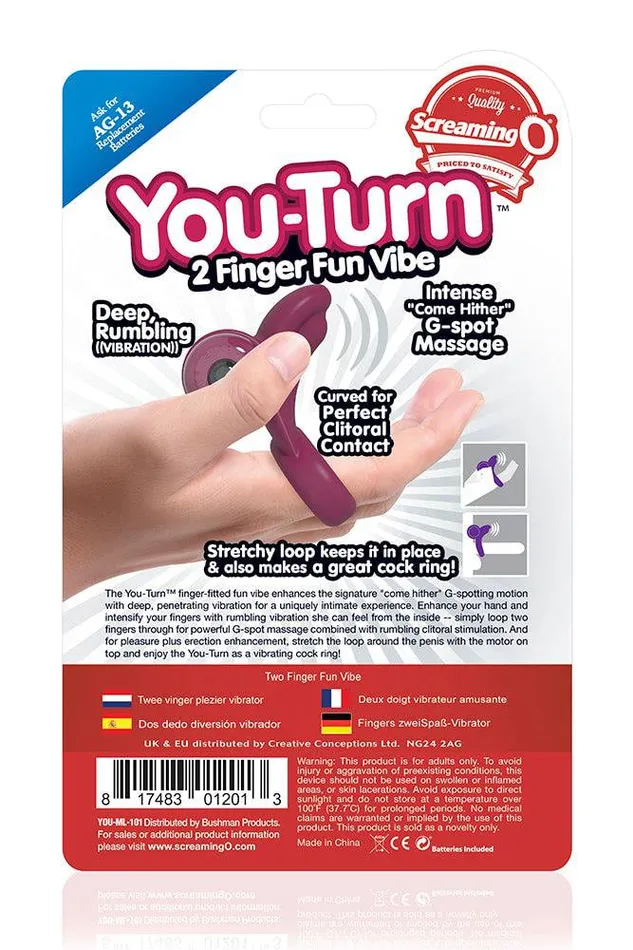 Female Sex Toys Screaming O Screaming O YouTurn 2 Finger Vibrator