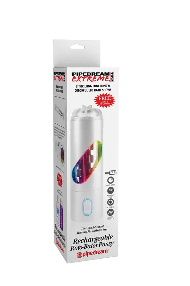 Male Sex Toys Pipedream Pipedream Extreme Rechargeable RotoBator Pussy Masturbator