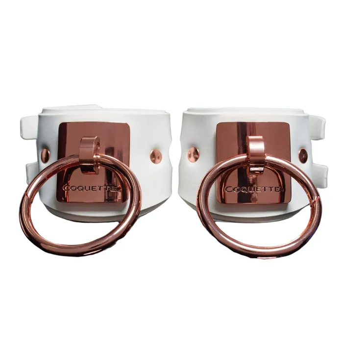 Restraints Coquette Coquette Vegan Leather Handcuffs White