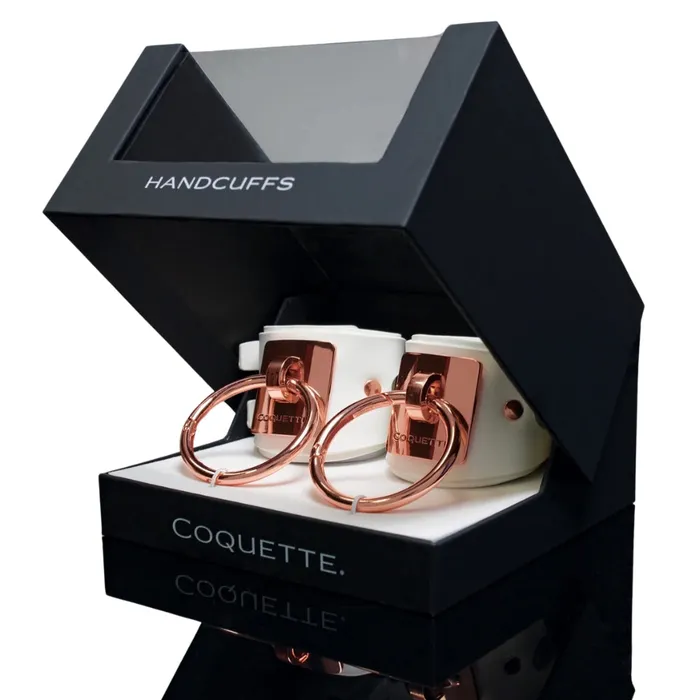Restraints Coquette Coquette Vegan Leather Handcuffs White