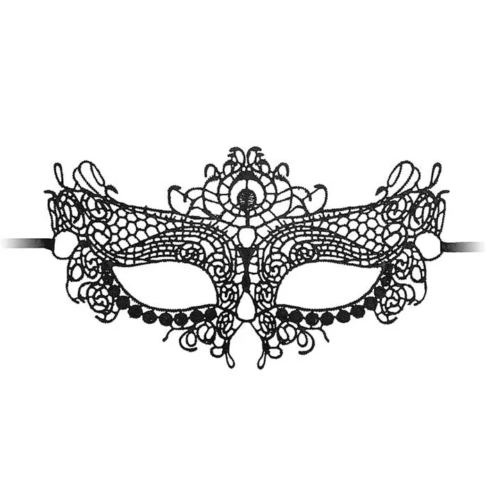 Shots OUCH Queen Lace Mask Black Shots Toys Anal