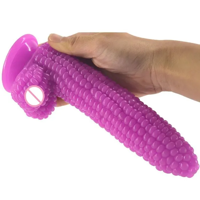 LAZADASEXTOYS Female Sex Toys Big Dildo Vegetable Corn Dildo with Suction Cup Sex Toys for Women Big Anal Butt Plug Flirting Masturbation Products Sex Shop