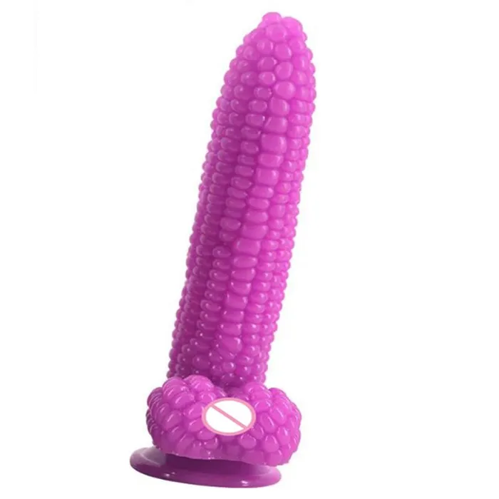 LAZADASEXTOYS Female Sex Toys Big Dildo Vegetable Corn Dildo with Suction Cup Sex Toys for Women Big Anal Butt Plug Flirting Masturbation Products Sex Shop