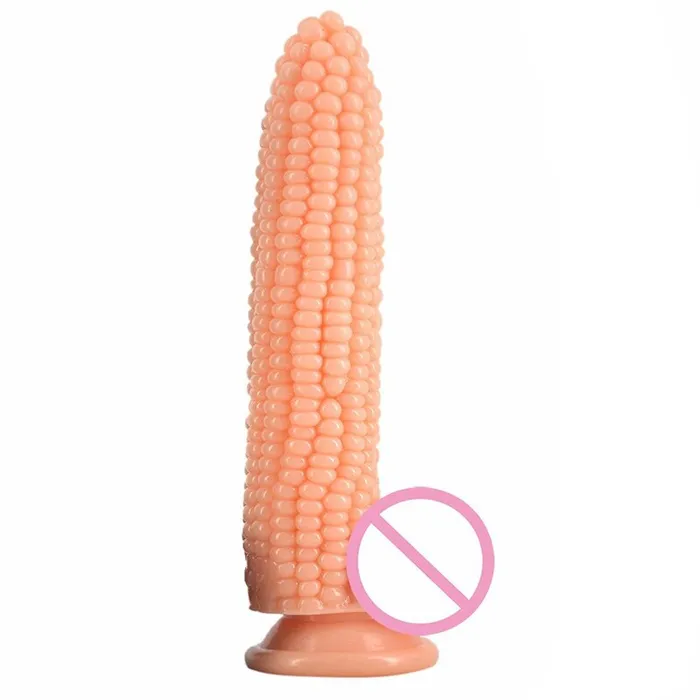 LAZADASEXTOYS Female Sex Toys Big Dildo Vegetable Corn Dildo with Suction Cup Sex Toys for Women Big Anal Butt Plug Flirting Masturbation Products Sex Shop