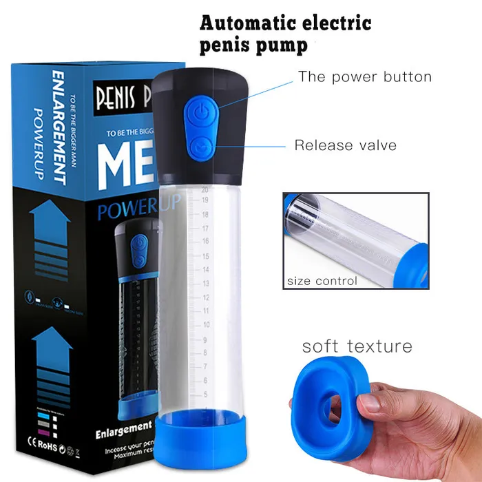 Male Sex Toys LAZADASEXTOYS Electric Penis Enlargement Vacuum Pump USB Automatic Penis Male Massage Care Erection Extender Masturbator Enlarger Sex Toy
