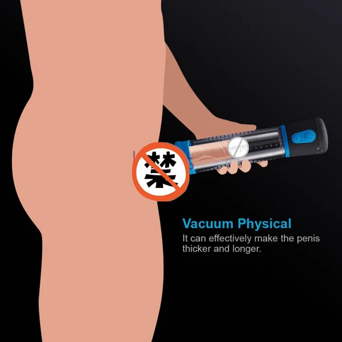 Male Sex Toys LAZADASEXTOYS Electric Penis Enlargement Vacuum Pump USB Automatic Penis Male Massage Care Erection Extender Masturbator Enlarger Sex Toy