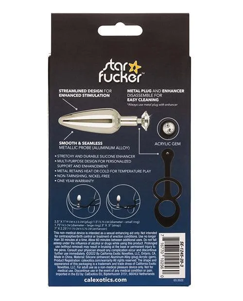 California Exotic Novelties Anal Star Fucker Slim Gem Plug Wsilicone Enhancer Black