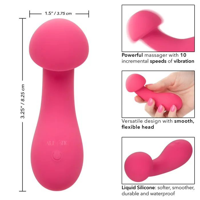 California Exotics Liquid Silicone Pixies Exciter Clit Massager Pink California Exotics Female Sex Toys