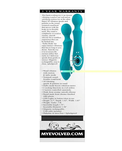 Evolved Novelties INC Vibrators Evolved Wanderful Sucker Teal