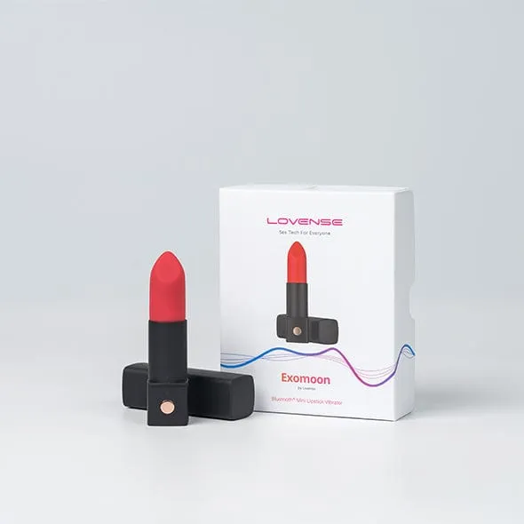 Lovense Exomoon AppControlled Discreet Lipstick Vibrator Red Lovense Vibrators
