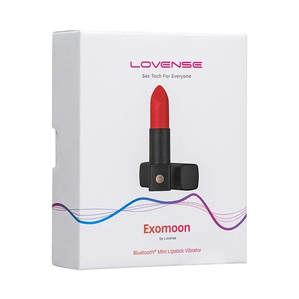 Lovense Exomoon AppControlled Discreet Lipstick Vibrator Red Lovense Vibrators