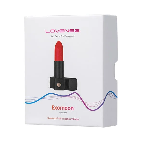Lovense Exomoon AppControlled Discreet Lipstick Vibrator Red Lovense Vibrators