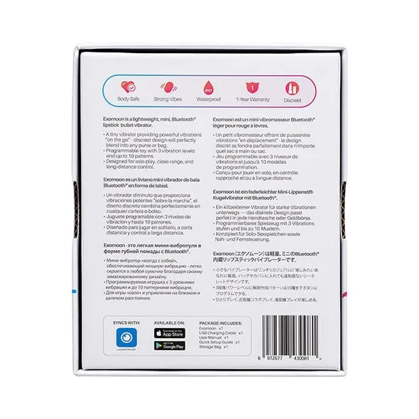 Lovense Exomoon AppControlled Discreet Lipstick Vibrator Red Lovense Vibrators