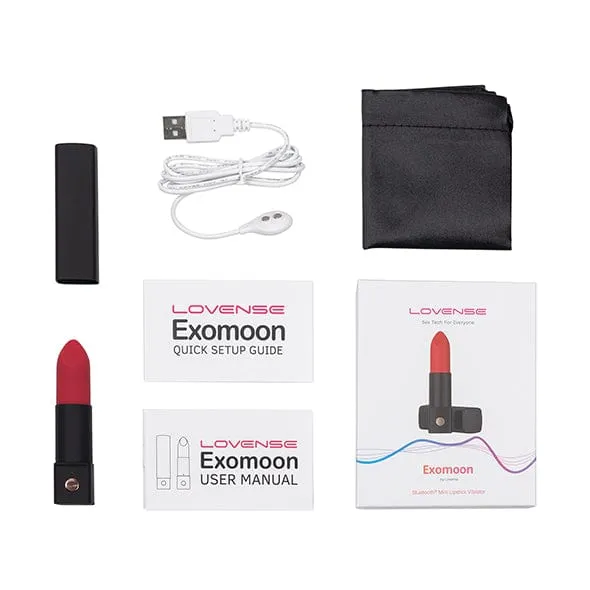 Lovense Exomoon AppControlled Discreet Lipstick Vibrator Red Lovense Vibrators