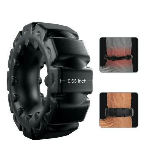 propinkup Male Sex Toys Extra Thick Tireshaped Silicone Cock Ring