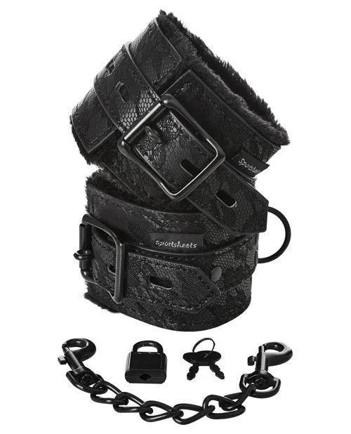 Sportsheets International Couples Sincerely Lace Fur Lined Handcuffs