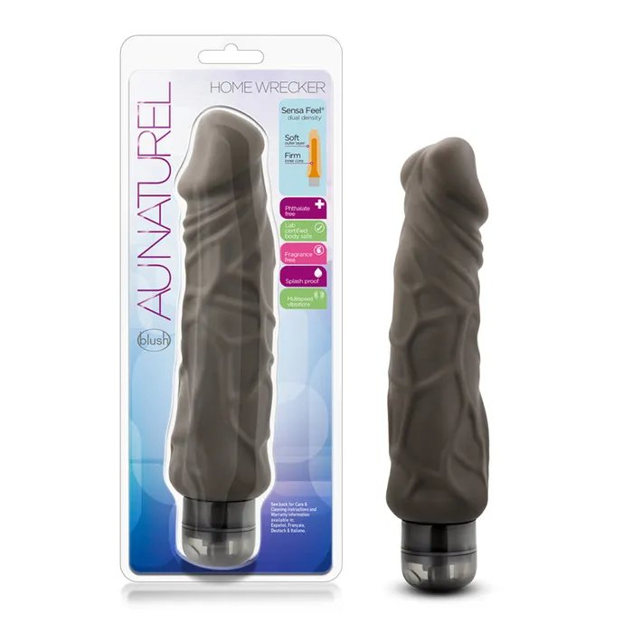 Blush Au Naturel Home Wrecker 95 in Dual Density Vibrating Dildo Brown Blush Dildos Blush Au Naturel Home Wrecker 95 in Dual Density Vibrating Dildo Brown Blush Dildos