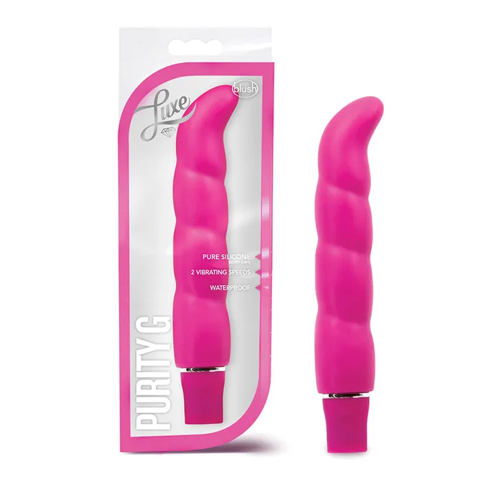 Blush Vibrators Blush Luxe Purity G Silicone Slimline GSpot Vibrator Pink