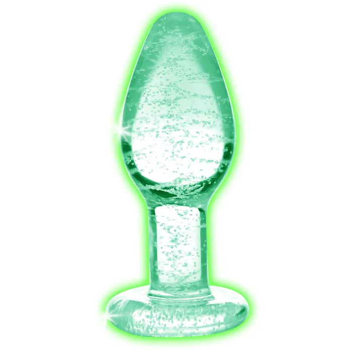 Booty Sparks Male Sex Toys GlowintheDark Glass Anal Plug Small