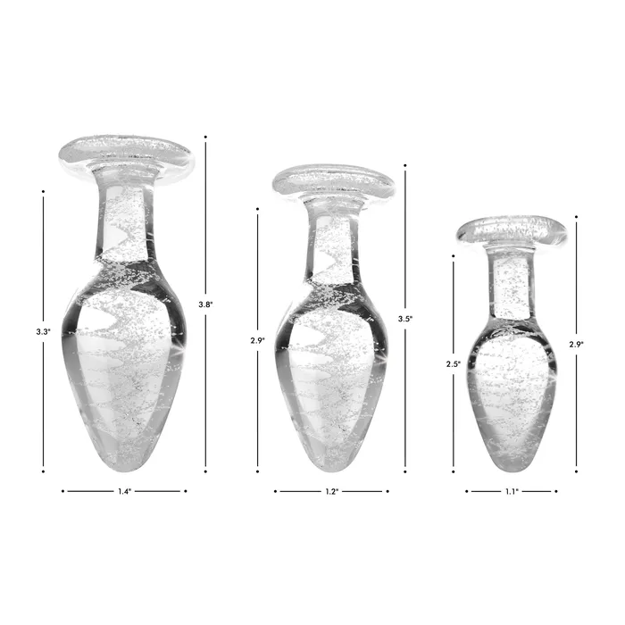 Booty Sparks Male Sex Toys GlowintheDark Glass Anal Plug Small