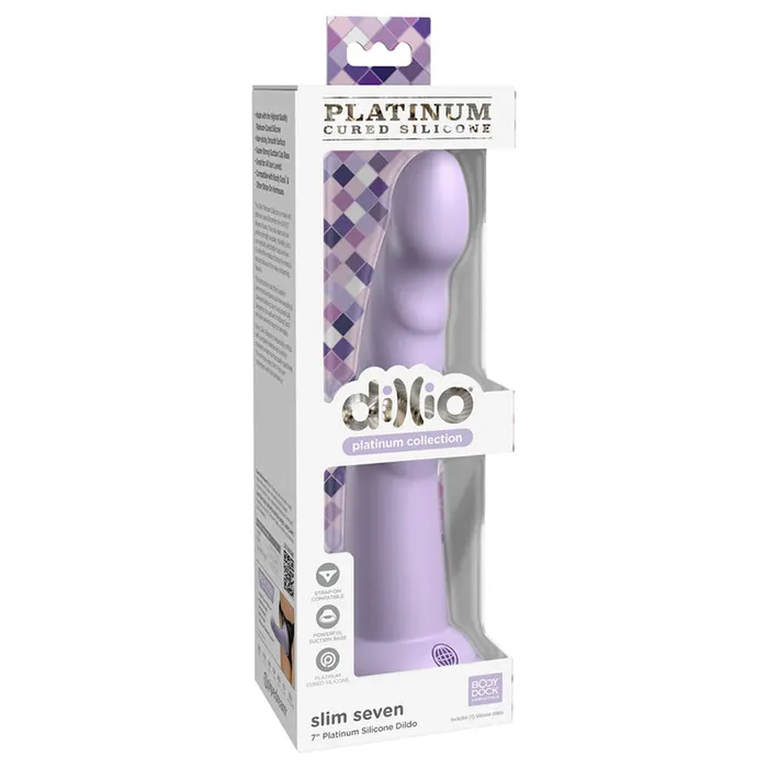 Dillio Platinum Collection Slim Seven 7 in Silicone Dildo Purple Pipedream Dildos Dillio Platinum Collection Slim Seven 7 in Silicone Dildo Purple Pipedream Dildos