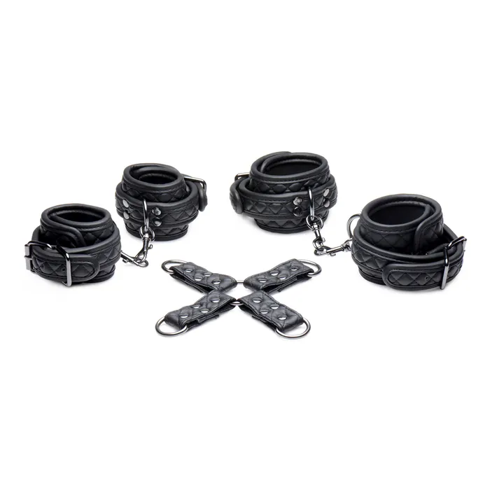 Master Series Female Sex Toys Concede Wrist Ankle Restraint Set with Bonus HogTie Adaptor