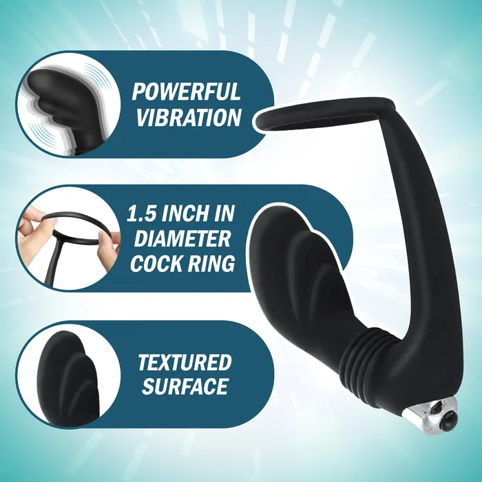 Prostatic Play Prostatic Play Nova Silicone Cock Ring and Prostate Vibe Male Sex Toys Prostatic Play Prostatic Play Nova Silicone Cock Ring and Prostate Vibe Male Sex Toys