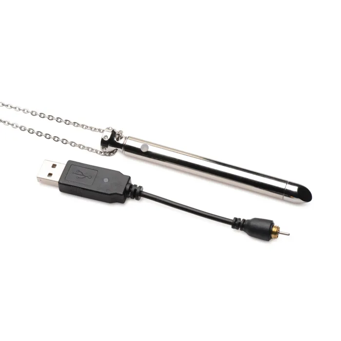 XR Brand Anal VIBRATING NECKLACE SILVER
