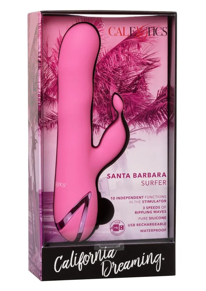 California Dreaming California Dreaming Santa Barbara Surfer Silicone Rechargeable Rabbit Vibrator Female Sex Toys
