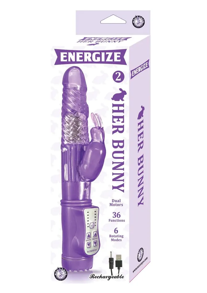 Energize Her Bunny 2 Dual Motor Rechargeable Rabbit Vibrator Energize Female Sex Toys Energize Her Bunny 2 Dual Motor Rechargeable Rabbit Vibrator Energize Female Sex Toys