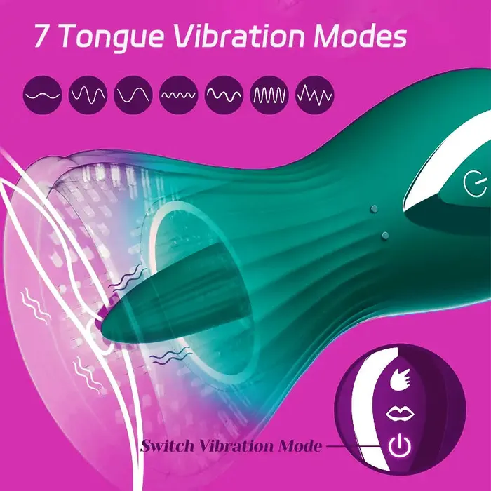 Inyarose Female Sex Toys Female Tongue Vibrating Sucking Breast Massager