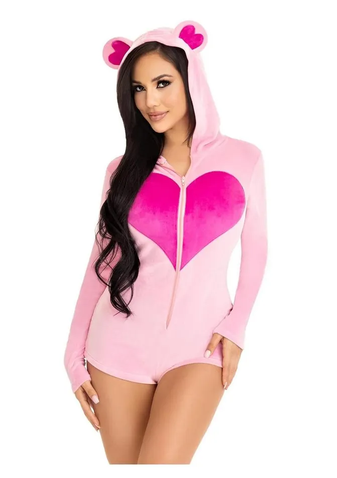 Leg Avenue Female Sex Toys Leg Avenue Sweetheart Bear Velvet Zip Up Romper with Heart Accent Leg Avenue Female Sex Toys Leg Avenue Sweetheart Bear Velvet Zip Up Romper with Heart Accent