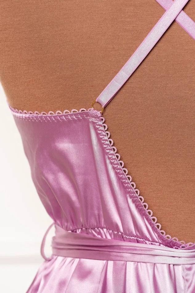 Mentionables Vibrators Lacy Satin Bow Romper Lilac Mentionables Vibrators Lacy Satin Bow Romper Lilac