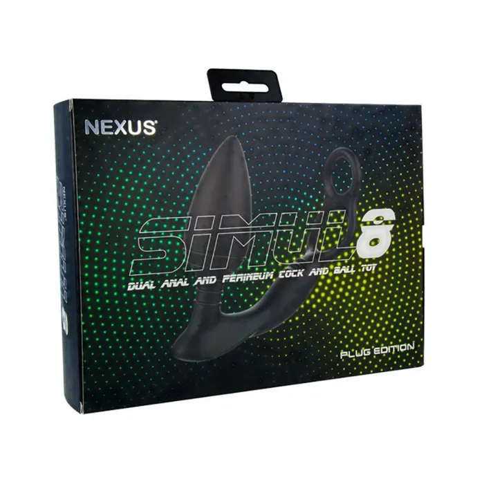 Nexus Anal Nexus Simul8 Dual Anal Perineum Cock Ball Butt Plug Black