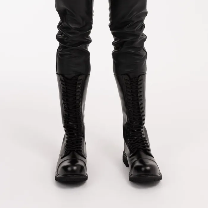 Restraints Prowler RED Prowler RED Leather 20 Hole Boots UK Sizes