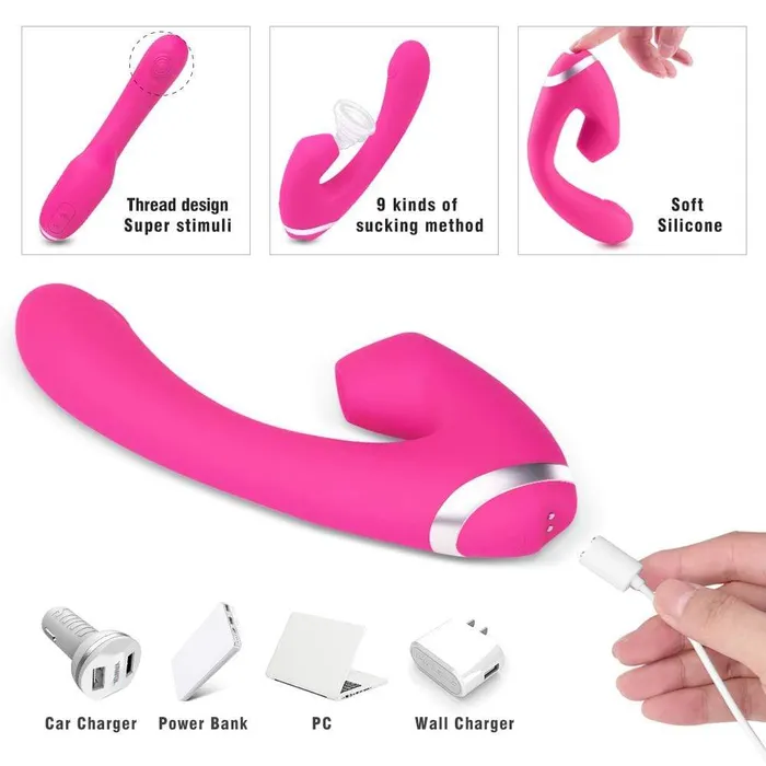 ADLTOYFUN Vibrators 9 Frequencies Clitoris Sucking Vibrator