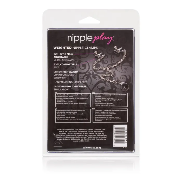 Female Sex Toys Weighted Nipple Clamps CalExotics Female Sex Toys Weighted Nipple Clamps CalExotics