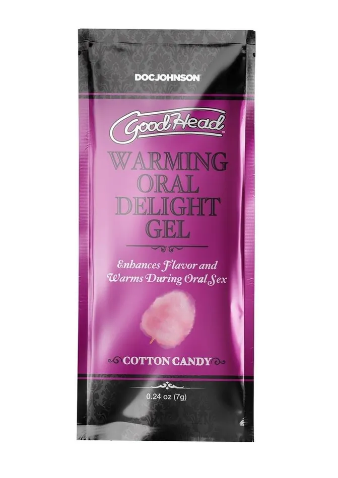 GoodHead Enhancers Goodhead Warming Oral Delight Gel 24oz Bulk 48 Pieces Cotton Candy