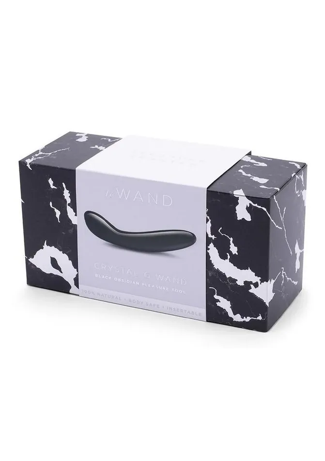 Le Wand Female Sex Toys Le Wand Crystal GWand with Silicone Ring Black Obsidian