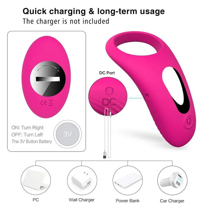 Male Sex Toys ADLTOYFUN Couples Vibrating Ring Remote Control Penis Ring Vibrators