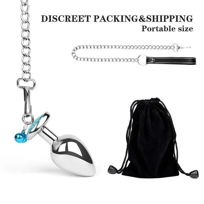 Male Sex Toys BELL JeweledButtPlug With Chain ADLTOYFUN