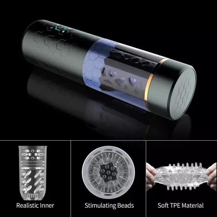 SIMU PARIDISE Male Sex Toys 10 Thrusting Spinning Suction Cup Male Masturbator Cup