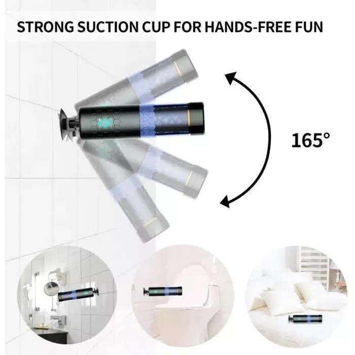 SIMU PARIDISE Male Sex Toys 10 Thrusting Spinning Suction Cup Male Masturbator Cup